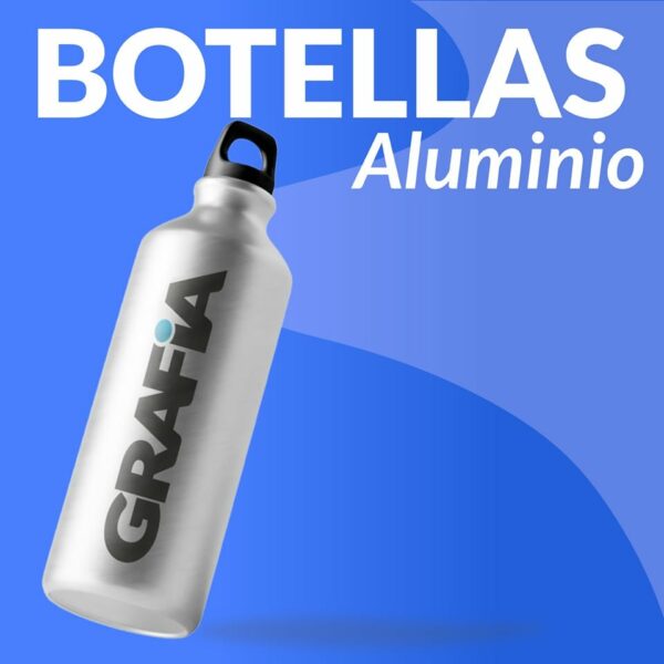 Botella de aluminio promocional con tu logotipo
